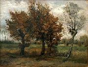 Autumn landscape with four trees, Vincent Van Gogh